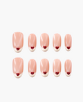 Nude Sparkle French Nails.Handmade Press-On Nails